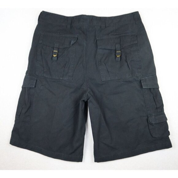 EMERGENCY EXIT - MEN'S BLACK CARGO SHORTS - SIZE 36 - Picture 8 of 10